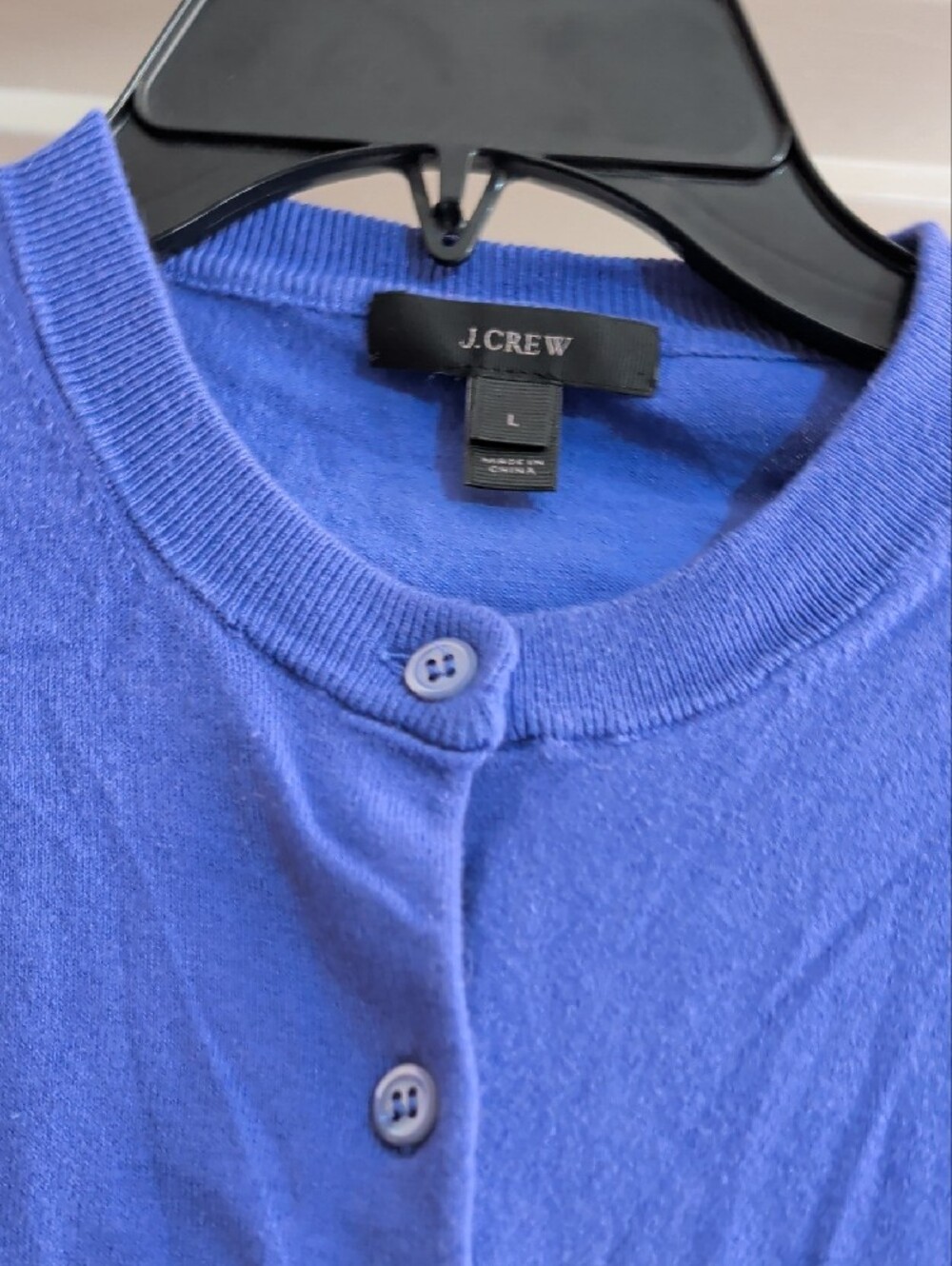 J. Crew Purple Crewneck Button-Up Cardigan - Picture 2 of 8